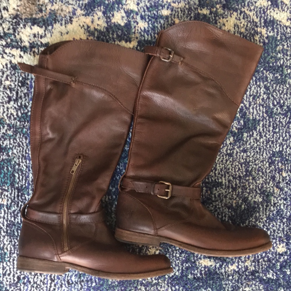 Frye Phillip Riding Boot.  Dark Brown Size 9